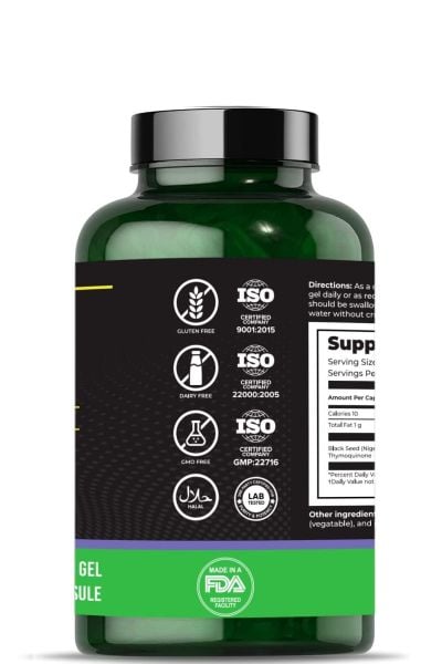 Çörek Otu Yağı Soft jel | 90 Kapsül | Soğuk Sıkım | Black Seed Oil Highest Thymoquinone