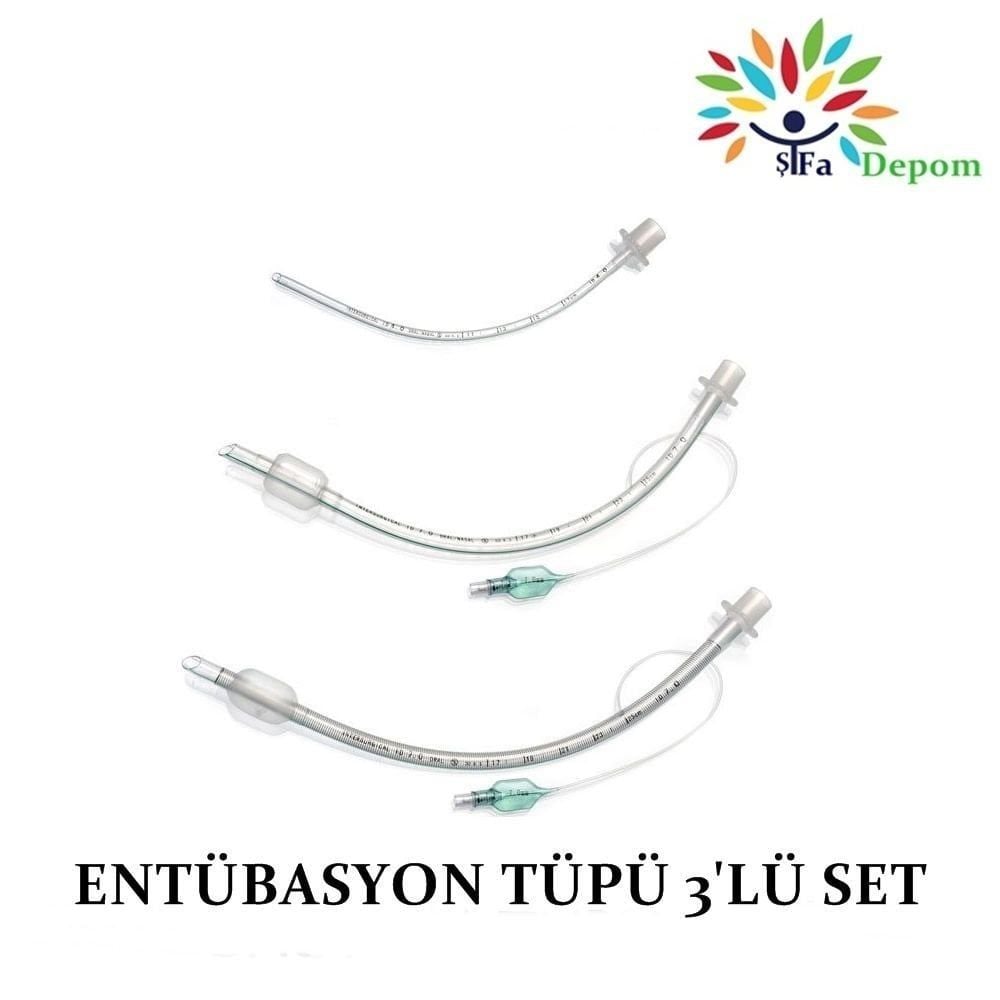 Entübasyon Tüpü  3'LÜ -SET      ( ENDOTRAKEAL TÜP BALONLU )