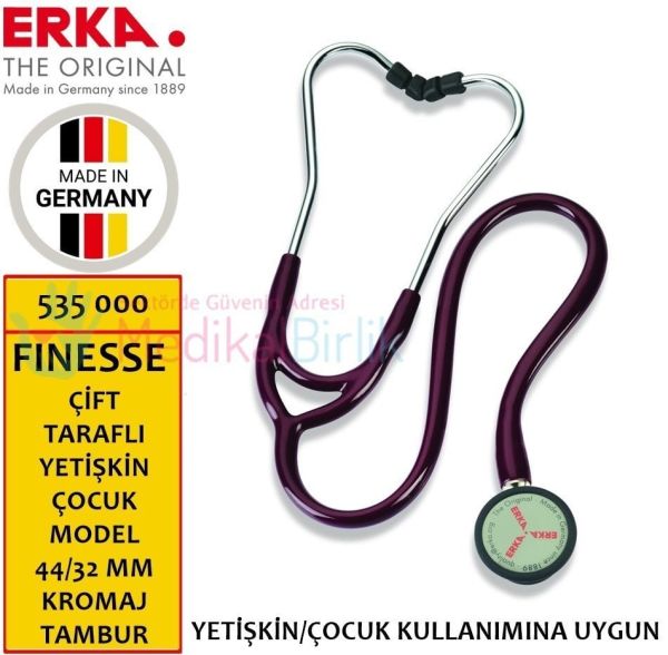 Erka Finesse ÇİFT TARAFLI Yetişkin/Çocuk Kromajlı Steteskop 535 000