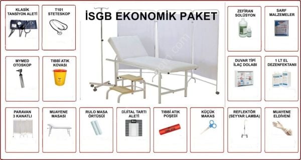 Revir Seti Eko Pk. | Revir Odası Seti | Sağlık Malzemeleri Seti | Doktor Odası Seti