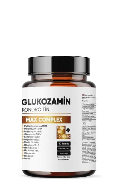 Aromel Glukozamin Kondroitin Msm, Max Complex | 60 Tablet | UK Formül, Boswellia,Bromelain,Oleuropein