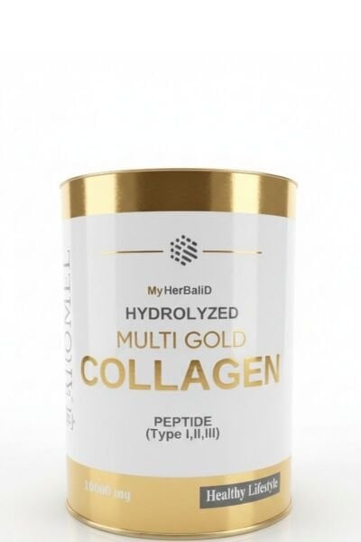 Aromel Multi Gold Hidrolize Kolajen | 30 Şase 300 gram | Type I,II,III Multi , 21 in One Collagen