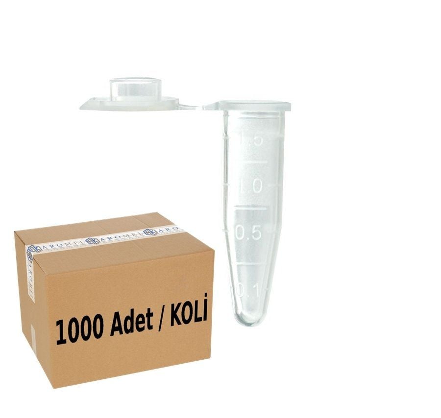 Eppendorf Tüpü 1,5 ml | 1000/Paket | Mikro Santrifüj Tüpü