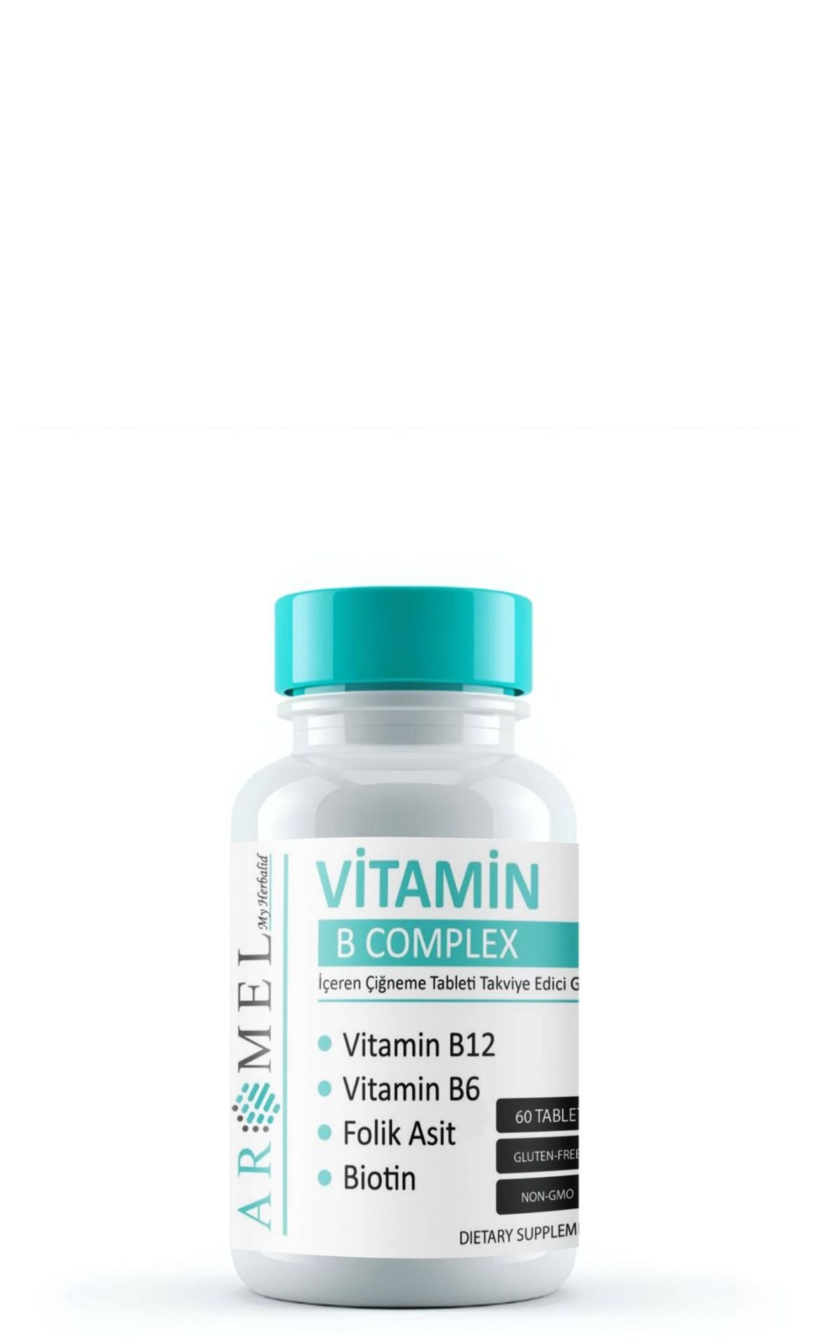 Vitamin B Complex 60 Tablet  | Vitamin B12, B6 , Folik asit , Biotin içeren Çiğneme tableti