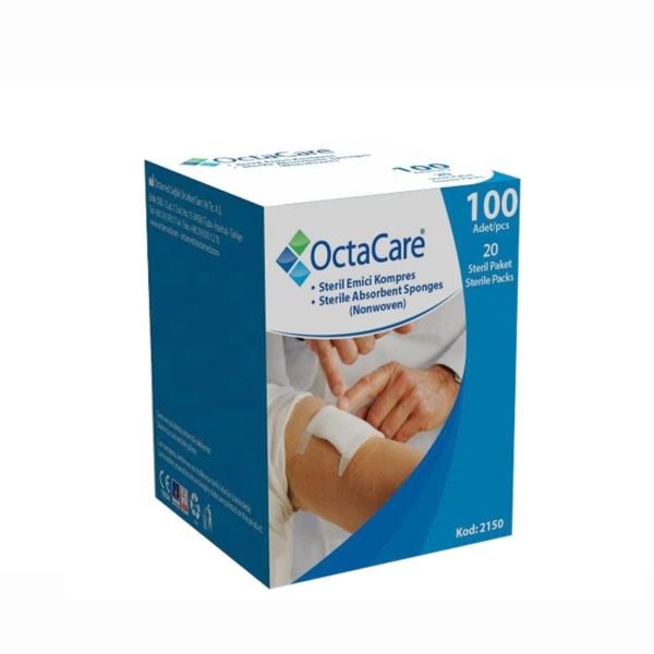 Octacare Steril Emici Kompres Gazlı Bez 7,5x7,5cm 100 Adet Spanç