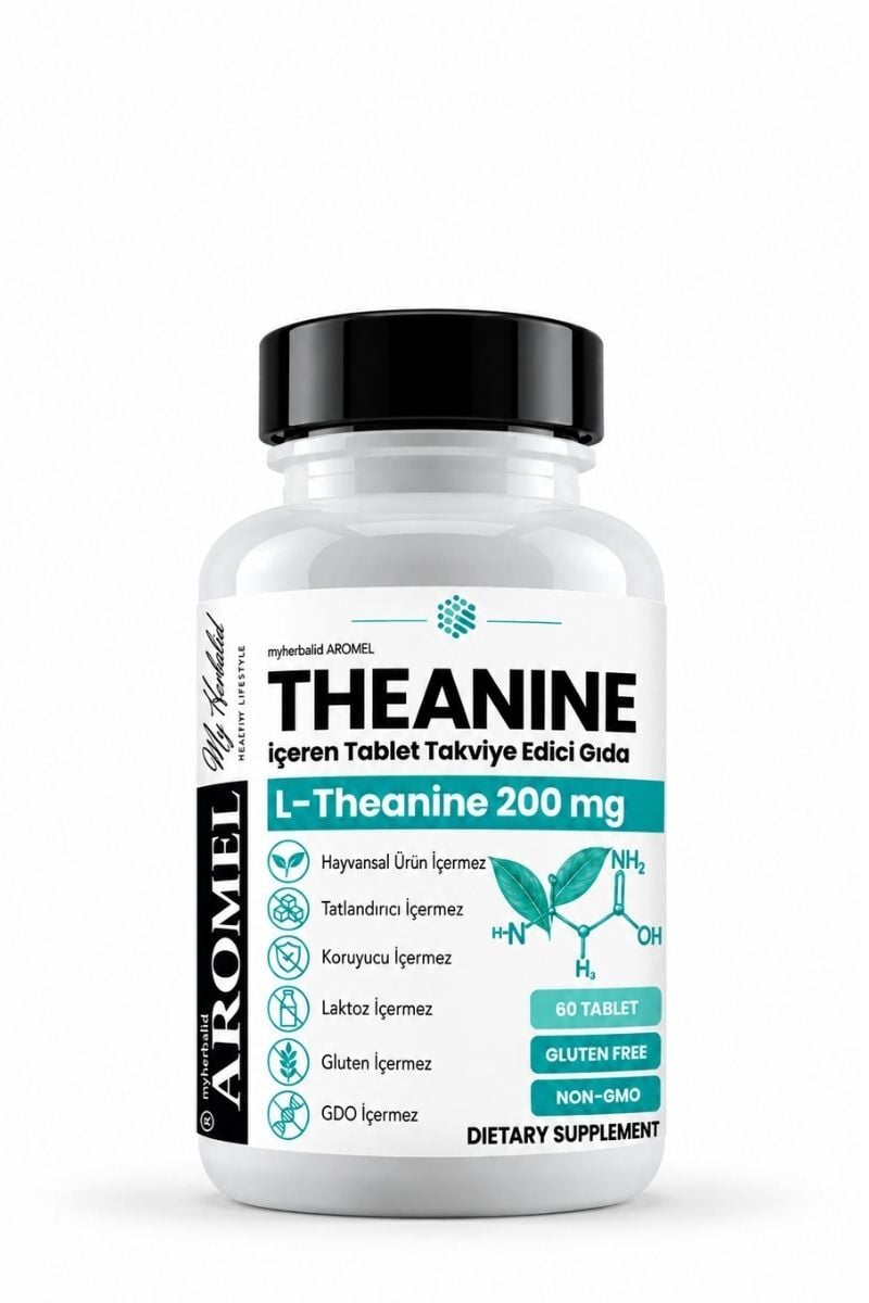 Aromel Teanin Tablet 60 Adet  | 200 mg L-Theanine içeren Takviye Edici Gıda
