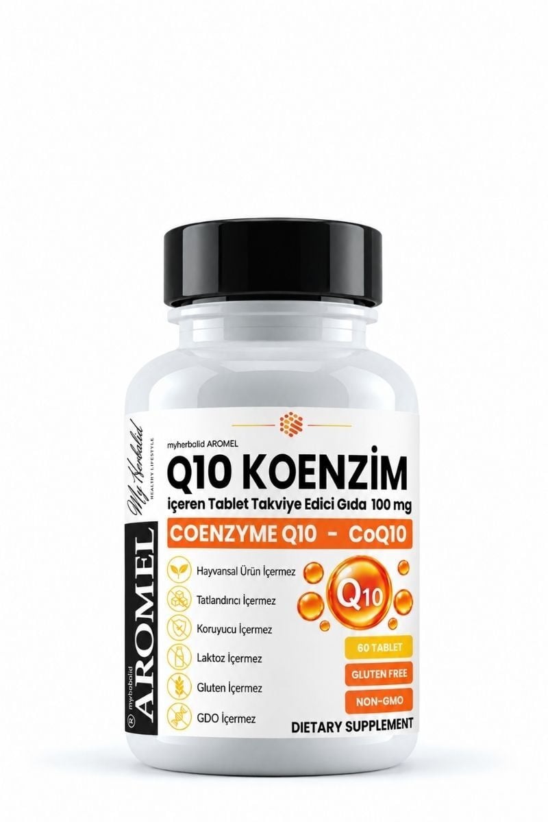 Aromel Q10 Koenzim Tablet 60 Adet  | Q10 Coenzyme içeren Takviye Edici Gıda
