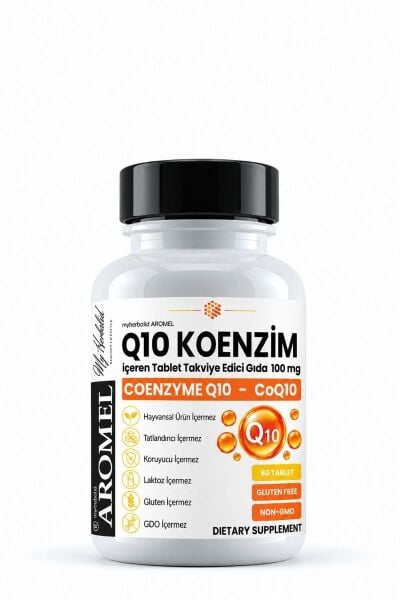 Aromel Q10 Koenzim Tablet 60 Adet  | Q10 Coenzyme içeren Takviye Edici Gıda