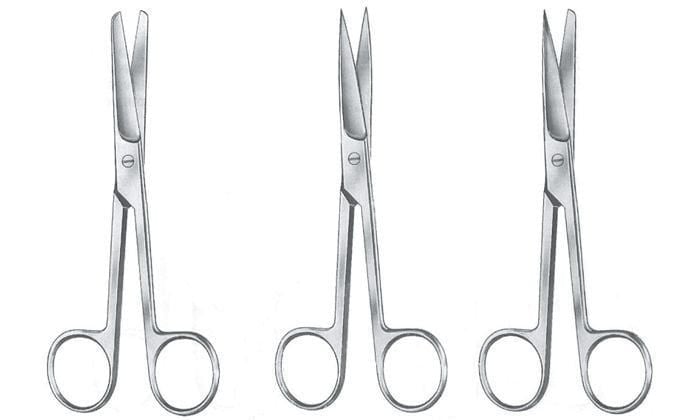 Cerrahi Makas 16,5 cm Küt / Sivri