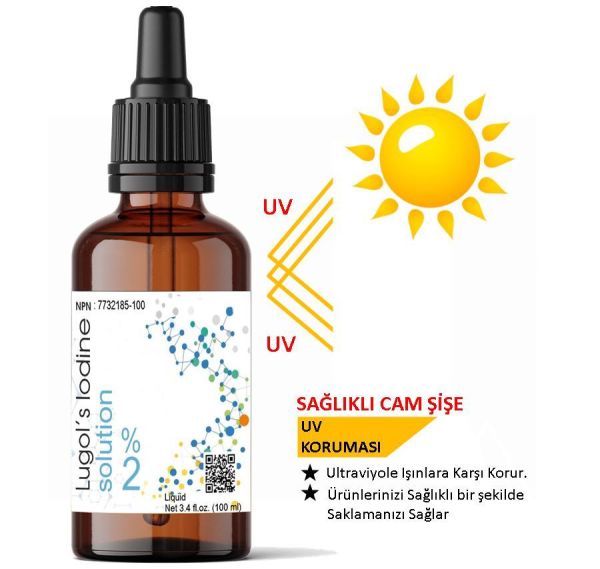 Aromel Lügol Çözeltisi %2 lik | 100 ml | Lugols iodine Solution