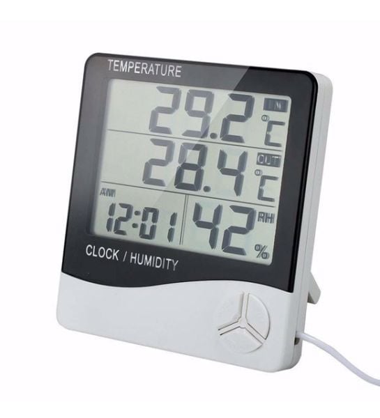 Problu Dijital  ısı Nem Ölçer | Termometre Saat Sıcaklık