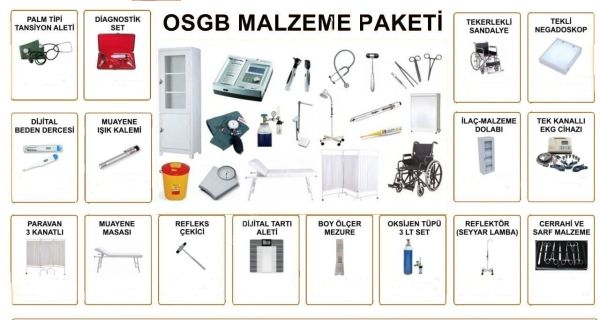 Revir Seti Lüx Pk. | Revir Odası Medikal Malzemeleri Paketi | işyeri Doktor Odası Seti