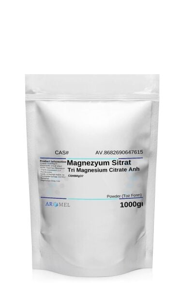 Aromel Magnezyum Sitrat | 1000 gr | Tri Magnesium Citrate Anh