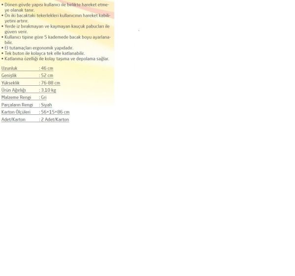 Loco WR-441 Hareketli Tekerlekli Walker Yürüteç