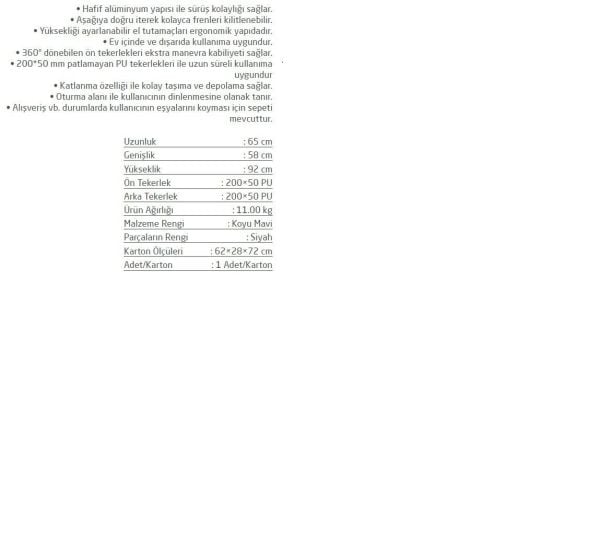 Loco PR-882 Rollatör Hafif Yüreteç Walker