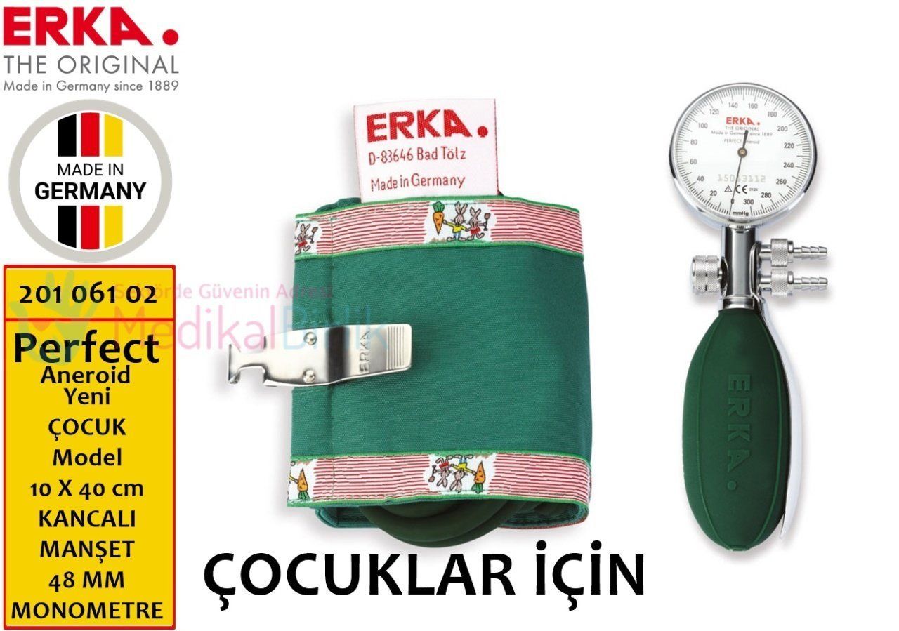 Erka Perfect Aneroid ÇOCUKLAR İÇİN KANCALI MANŞET Tansiyon Aleti 201 061 02