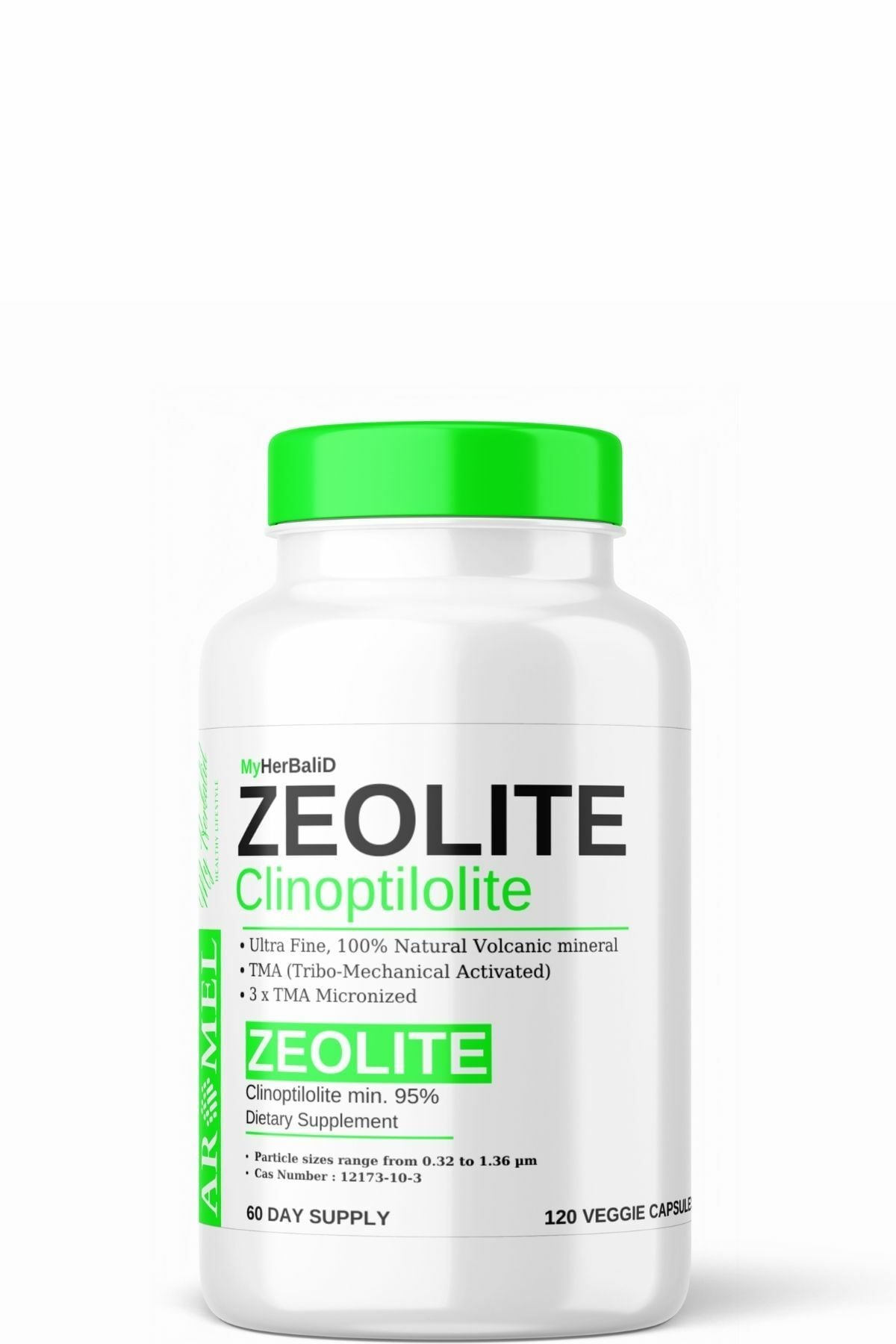 Zeolit Tozu Kapsül | 120 Adet | 1 Mikron Ultra Fine | Mikronize Aktif Zeolit