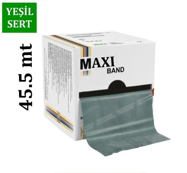 Maxi Band Pilates Bandı 45.5mt | Egzersiz Bandı | Yeşil/Sert