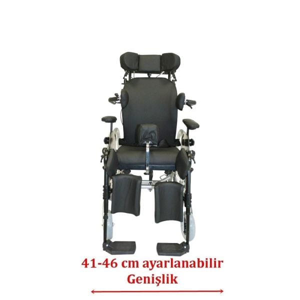 P130 | Yatabilen Tekerlekli Sandalye 41-46cm