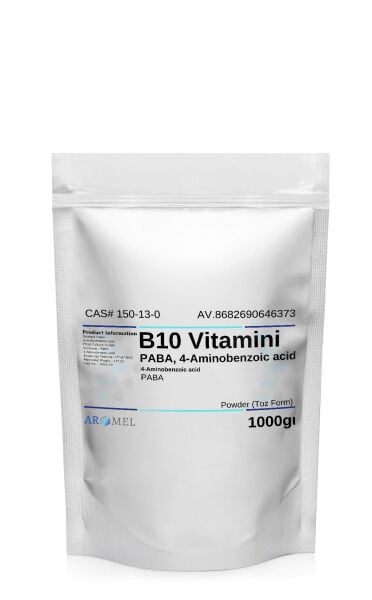 Aromel PABA Para Aminobenzoik asit | 1000 gr | B10 vitamini | 4-Aminobenzoic acid