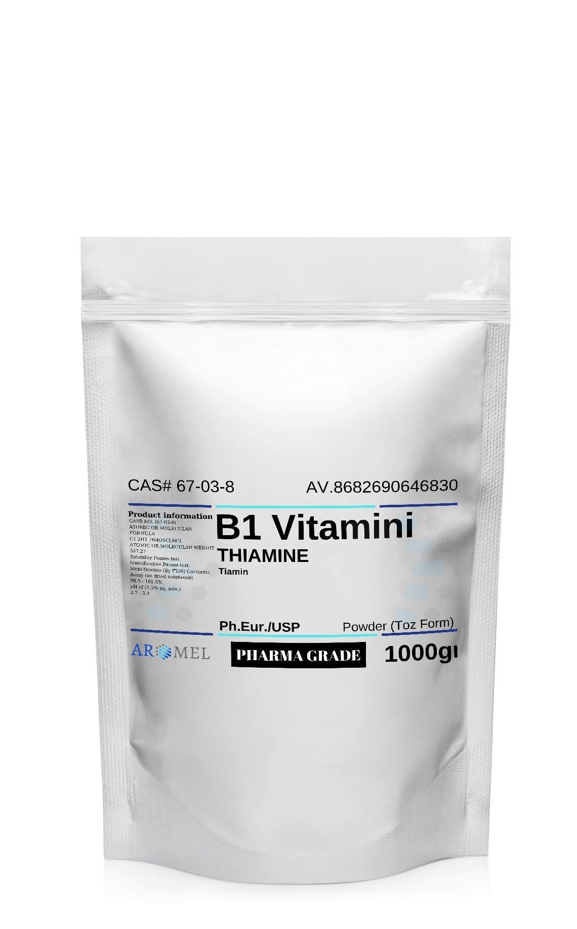 Aromel B1 Vitamini Tiamin | 1 Kg | Thiamine  HCL