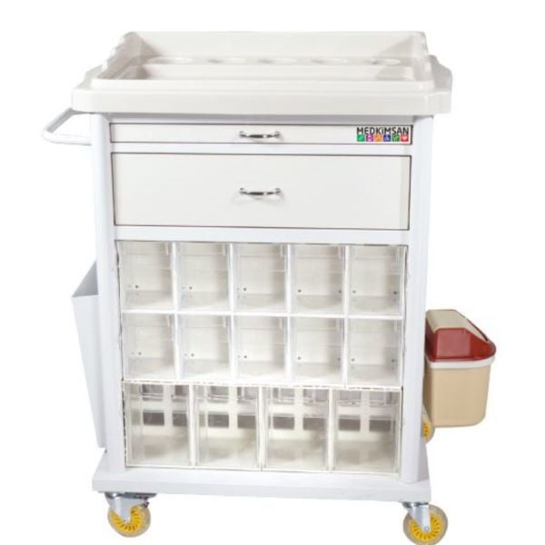 ilaç Dağıtım Arabası | Pansuman Arabası | 28 gözlü Acil Arabası