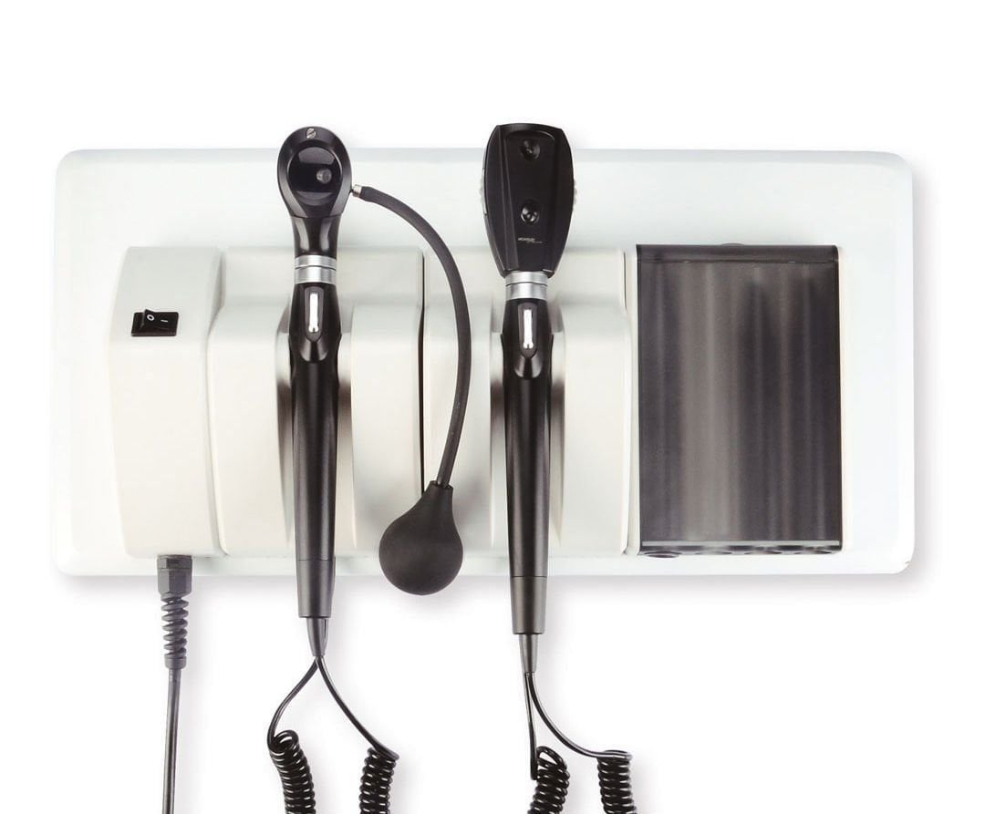 Honsun Duvar Tipi Otoskop Oftalmaskop set | Duvara monte Otoskop Oftalmaskop HS-S400