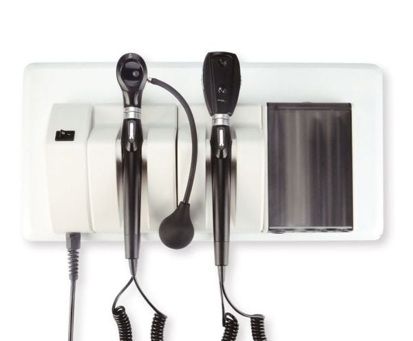 Honsun Duvar Tipi Otoskop Oftalmaskop set | Duvara monte Otoskop Oftalmaskop HS-S400