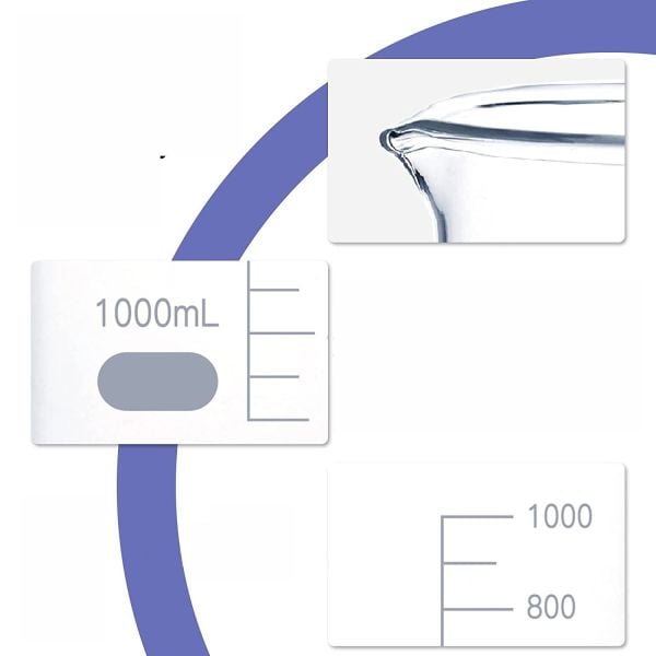 Cam Beher | 3000 ml | Taksimatlı | Isıya Dayanıklı