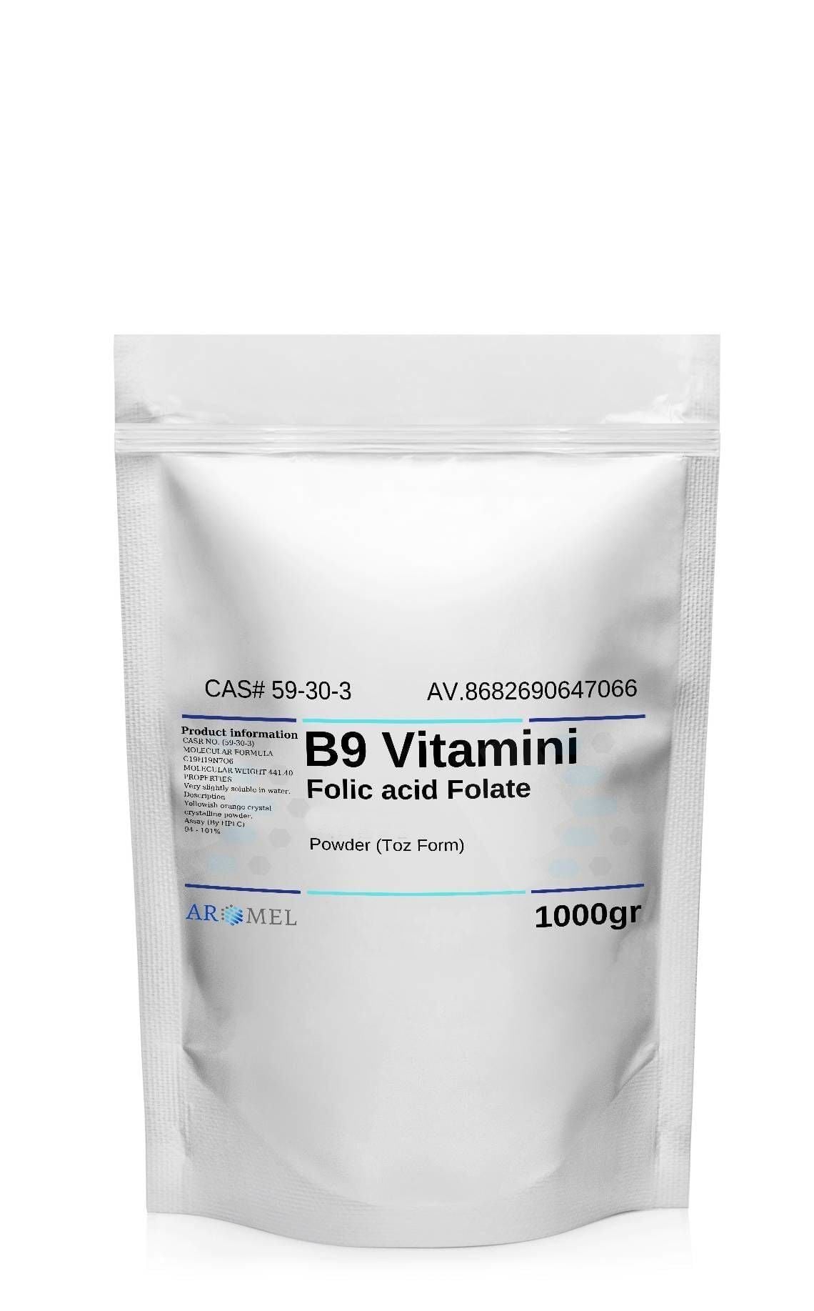 Aromel B9 Vitamini Folik Asit | 1 Kg | Folic acid Folate
