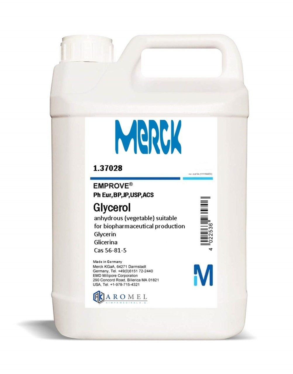 Merck Bitkisel Gliserin l 5 Kg l Merck 1.37028 Glycerol Vegetable