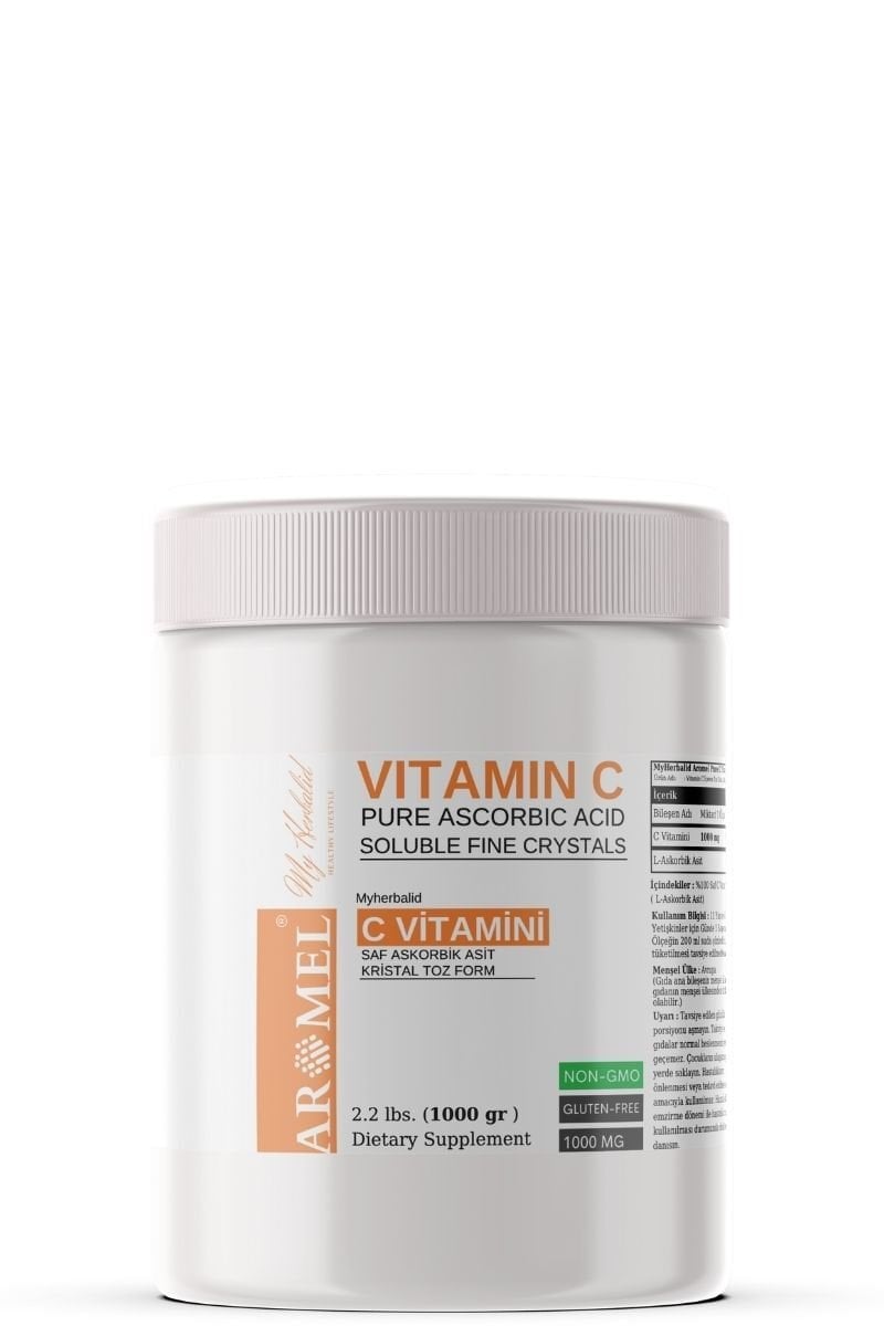 C Vitamini 1 Kg | Askorbik Asit | Avrupa,Ekstra Saf | Yenilebilir Toz Form