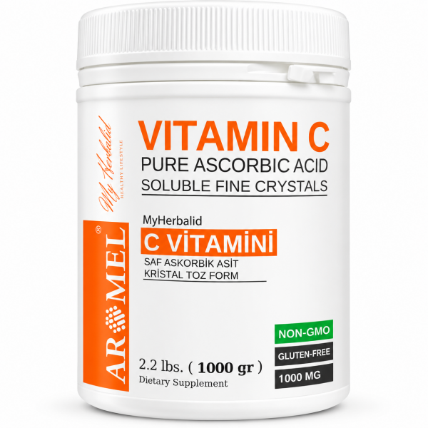 C Vitamini 1 Kg | Askorbik Asit | Avrupa,Ekstra Saf | Yenilebilir Toz Form