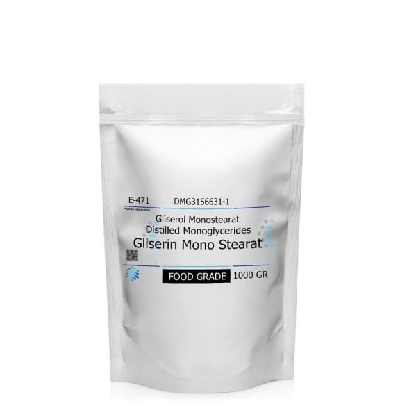 Gliserol Mono Stearat GMS E471 | 1 kg | Ekstra Saf | Distilled Monoglycerides