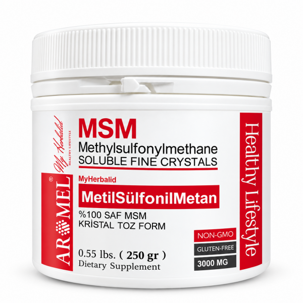 Aromel MSM Metil Sülfonil Metan | 250 gr | ‎Methyl sulfonyl methane