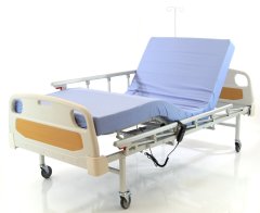 Hepa Karyola 2 Motorlu, ABS Başlıklı, Alüminyum Tabanca Korkuluklu Hasta Karyolası H224-AP