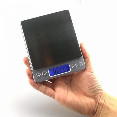 Hassas Terazi, 500gr/0.1gr Laboratuvar, Mutfak Terazisi Kare Model