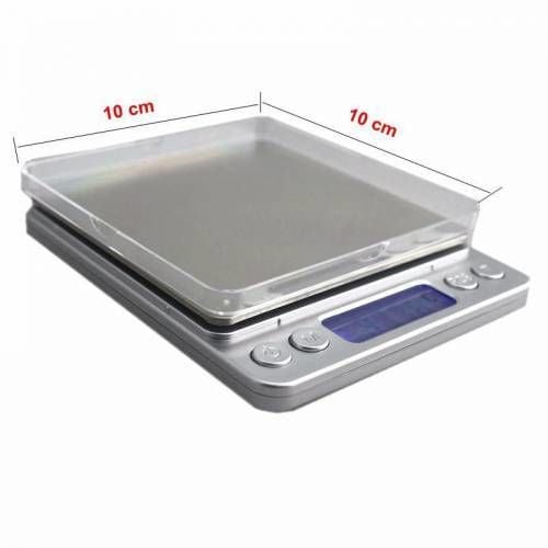 Hassas Terazi, 500gr/0.1gr Laboratuvar, Mutfak Terazisi Kare Model