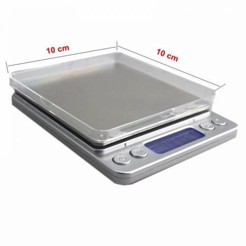 Hassas Terazi, 500gr/0.1gr Laboratuvar, Mutfak Terazisi Kare Model