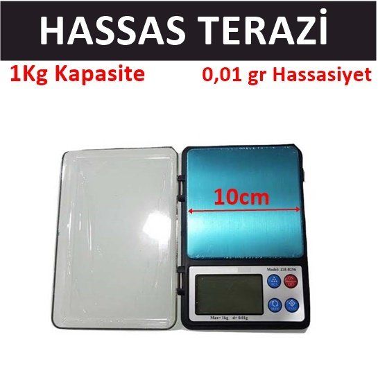 Hassas Terazi, 1Kg/0.01gr Laboratuvar, Mutfak Terazisi ZH-8256 Model