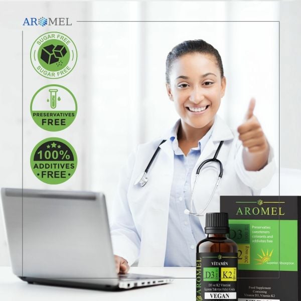 D3 K2 Vitamini  | Damlalıklı Kapak | D3 1000 IU + 200 mcg K2 Mix ,FDA
