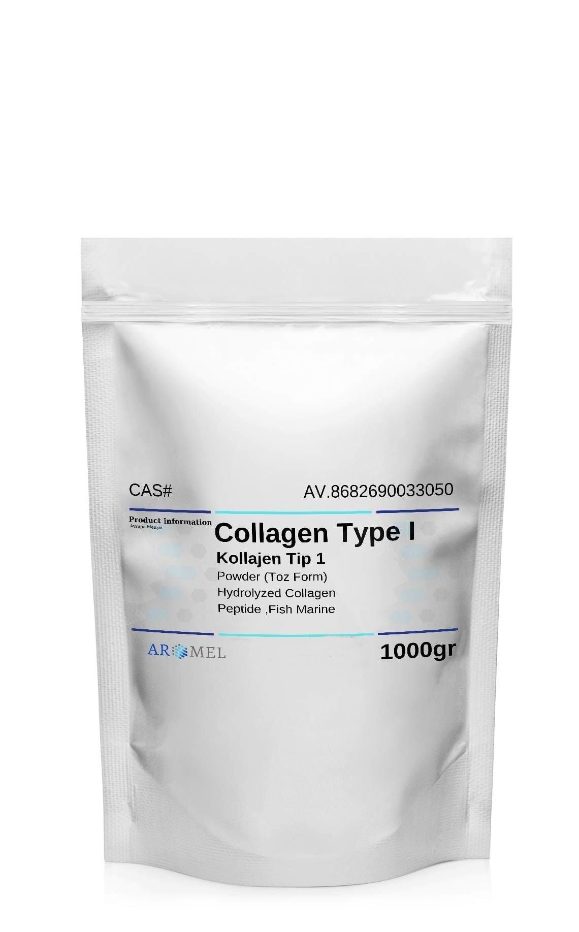 Kolajen Tip 1 | 1000 gr | Marine ‎Collagen Type I | Ekstra Saf Toz Form