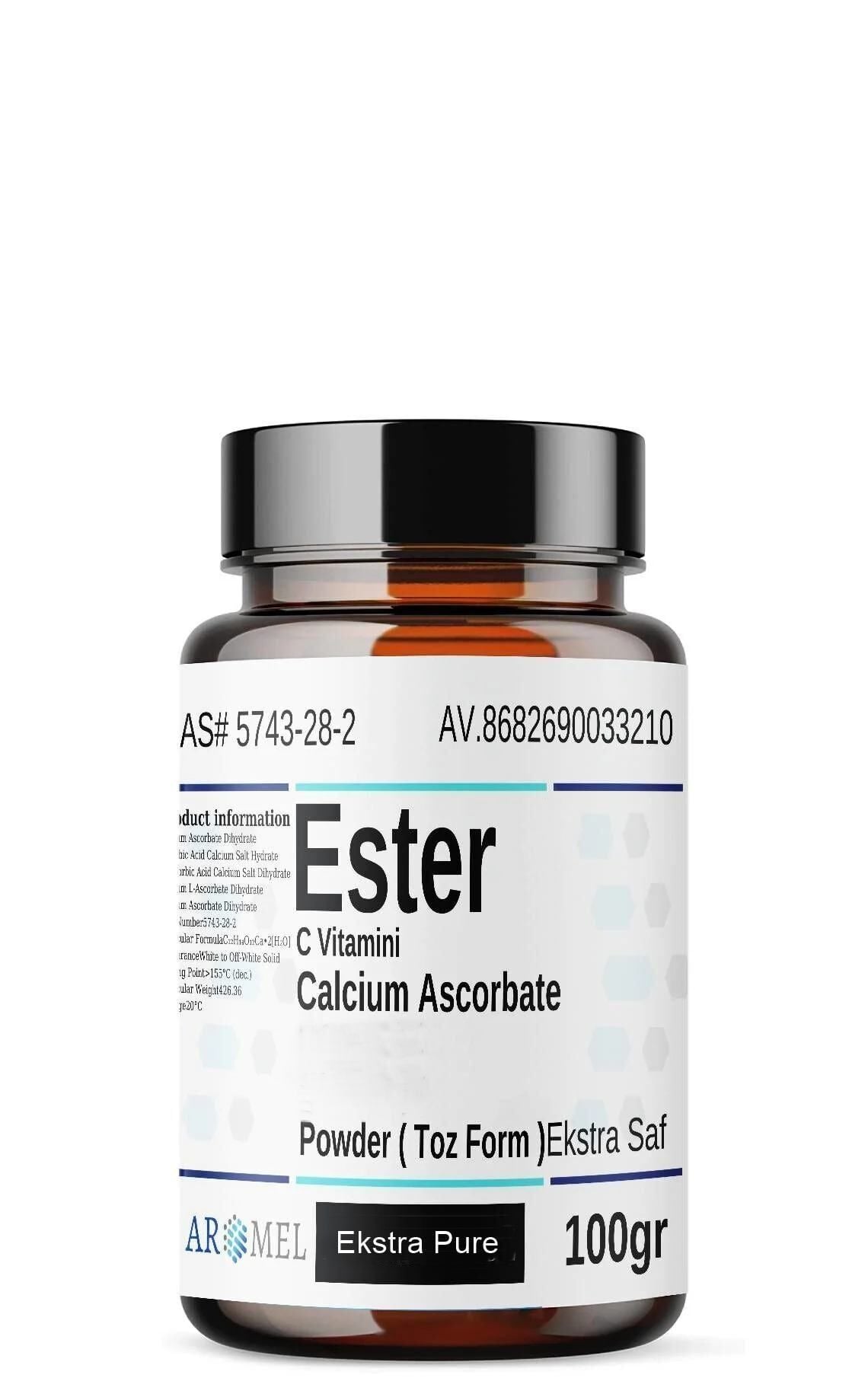 Ester C calcium Ascorbate | 100 gr | C Vitamini, Kalsiyum Askorbat Ekstra Pure