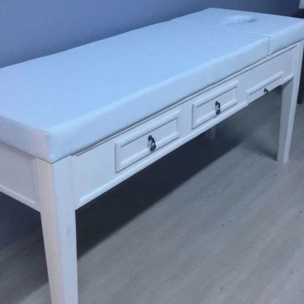 Ahşap Masaj Masası | ÇEKMECELİ | Ahşap Doktor Sedyesi