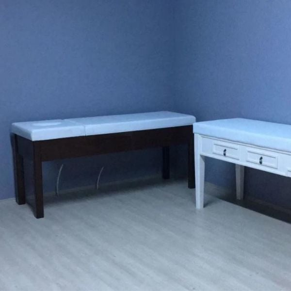 Ahşap Masaj Masası | ÇEKMECELİ | Ahşap Doktor Sedyesi